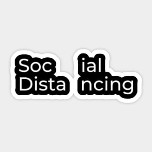 social distancing wordmark Sticker